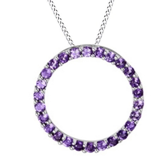 Jewelry - 🆕️Purple Amethyst Circle Pendant